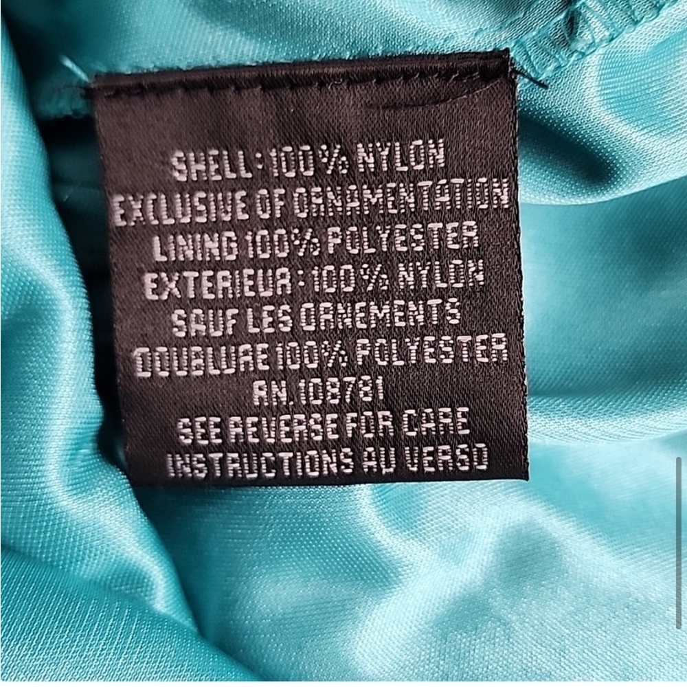 Aidan Mattox Teal Cocktail Dress with Gold Sequins - Picture 12 of 13